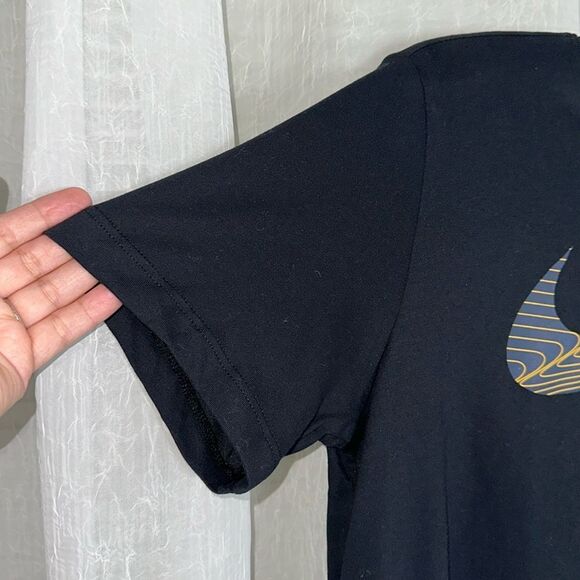 Nike S Black Logo Graphic Men’s Training Crew Short Sleeve Cotton Blend Tee - Picture 5 of 10